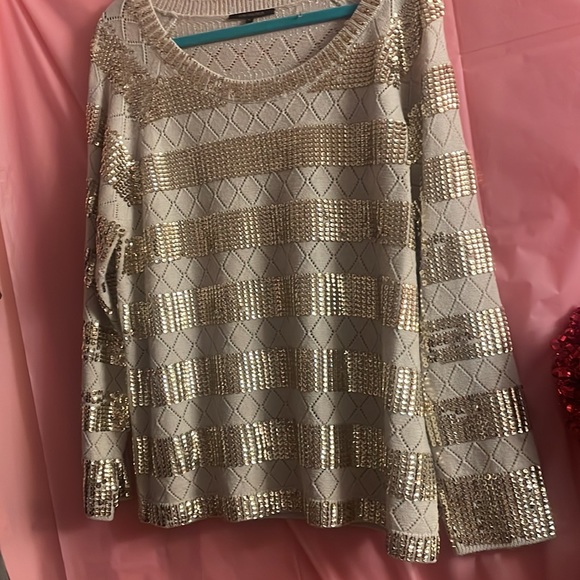 Kobi Halperin Melita 💯 Wool W/Gold Sequin Embellishments.Size XL. NWOT🔺FIRM🔺 - Picture 6 of 12